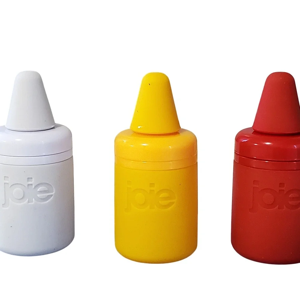 Joie‎ Baby Squeeze Bottles 3 Pack White Yellow BPA Free Toddler Snack Dispenser